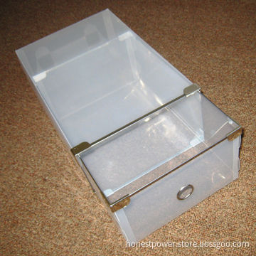 Shoe Box with Metal Corner, Strong and Durable, Customized Sizes/Designs are Welcome